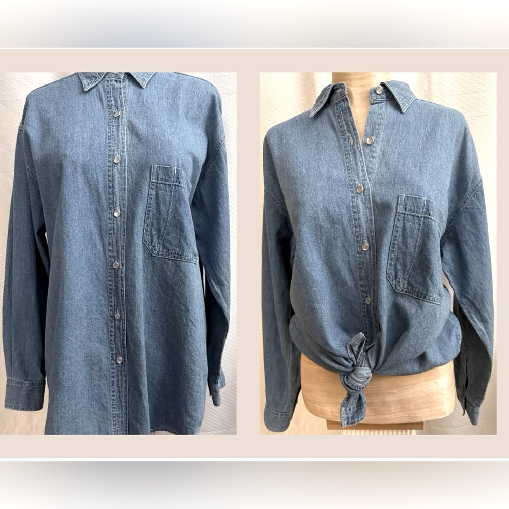 New Frontier vintage western denim shirt.